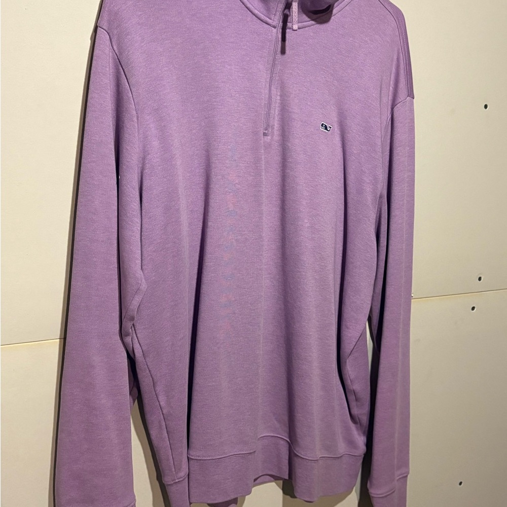 Vineyard vines; men’s purple quarter zip. Purple/lilac colored